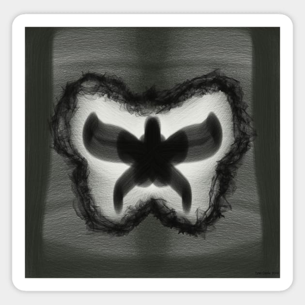 Tortuga Mariposa - Abstract Digital Design Sticker by artsydevil